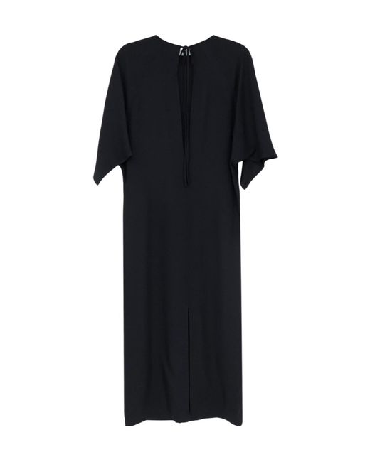 Stella McCartney Black Draped Slit Dress