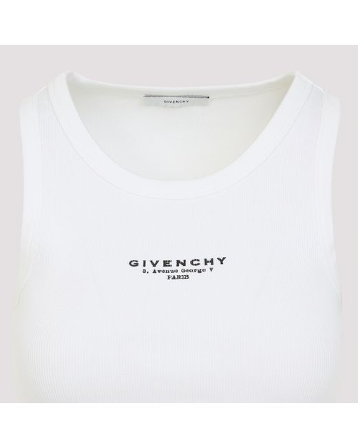 Givenchy White Cotton Blend Top