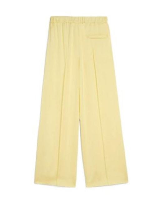 Jil Sander Yellow Fluid Viscose Trousers