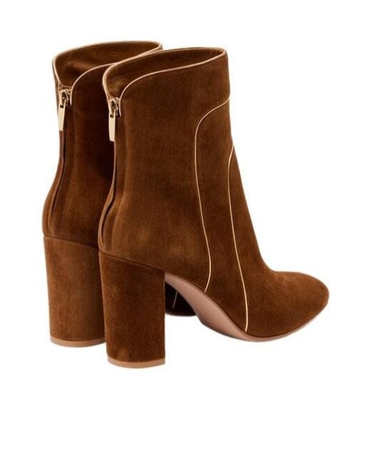 Gianvito Rossi Brown Suede Ankle Boots