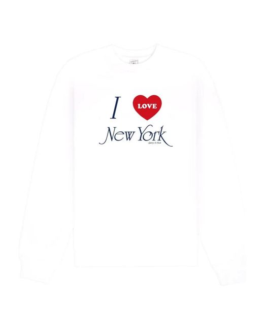 Sporty & Rich White Cotton Sweatshirt for men