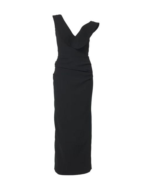 Maticevski Black Requiem Ruffled Maxi Dress