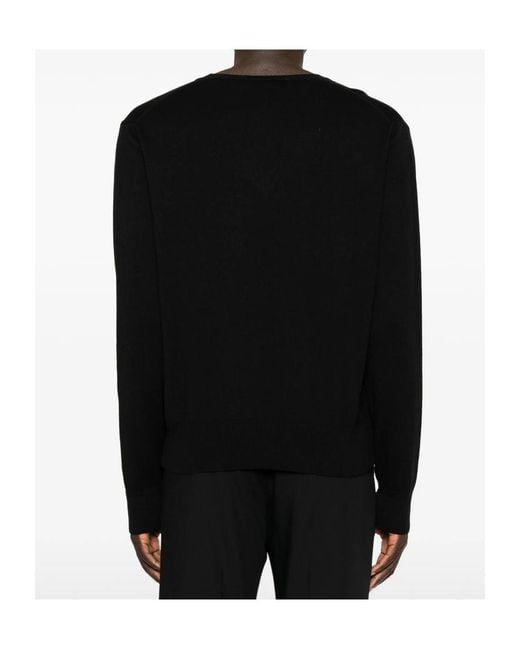 Vivienne Westwood Black Mark Orb-Embroidered V-Neck Sweater for men
