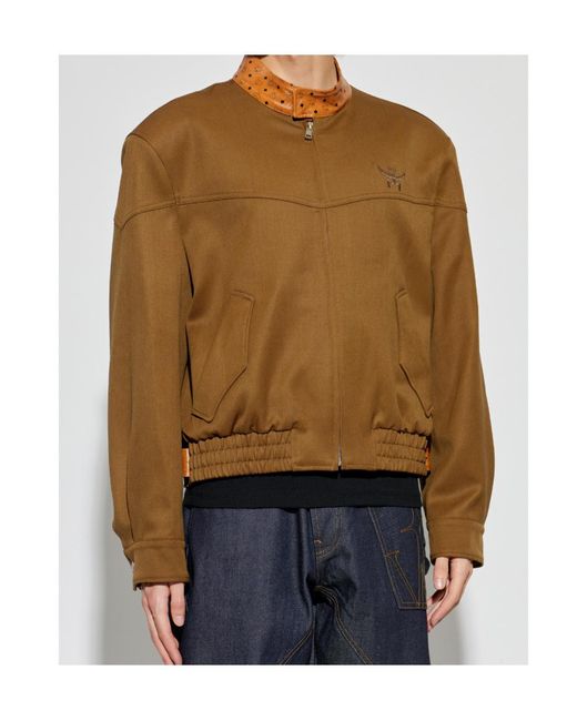 MCM Brown Long-Sleeved Zippered Jacket for men
