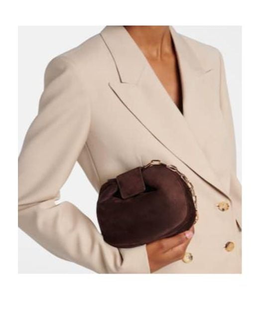 Gabriela Hearst Red Soft Demi Suede Clutch