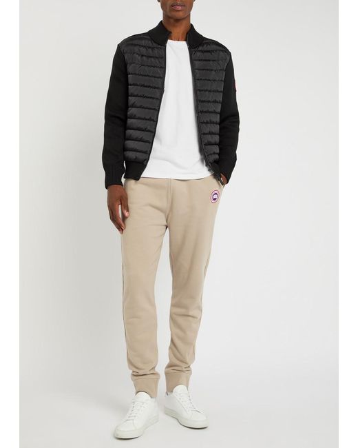 Canada Goose Black Hybridge Quilted Shell And Wool Jacket for men