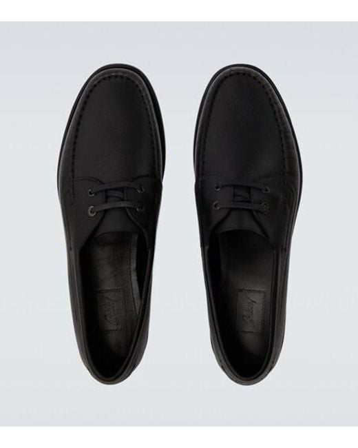 Brioni Black Leather Loafers for men