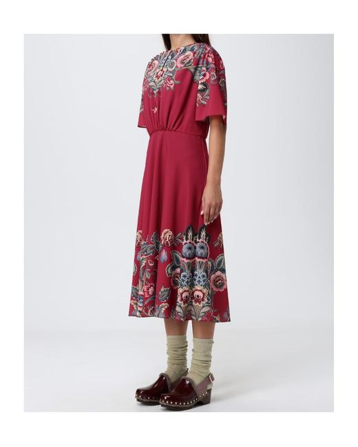 Etro Red Short Sleeve Dress