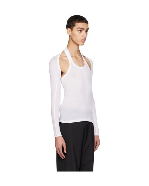Dion Lee White Modular Open-Back Tank Top for men