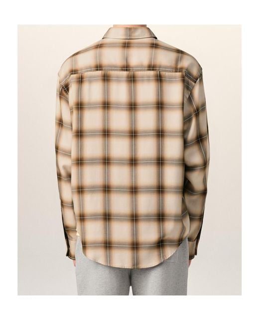 AMI Natural Ami Checked Oversized Shirt for men