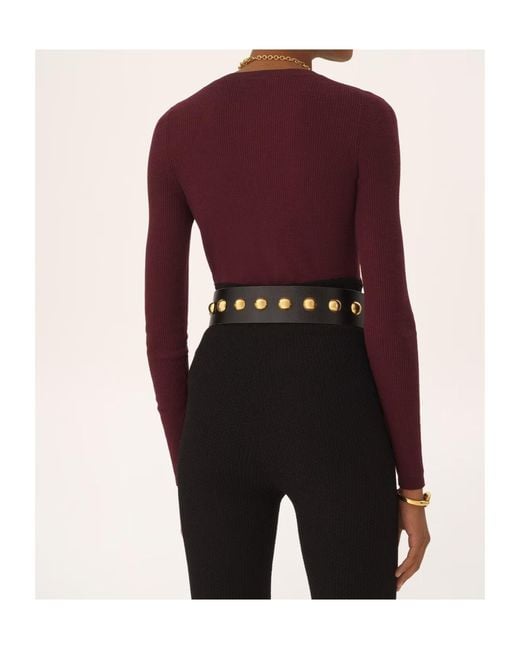 Chloé Purple Chloé Knitted Henley Shirt