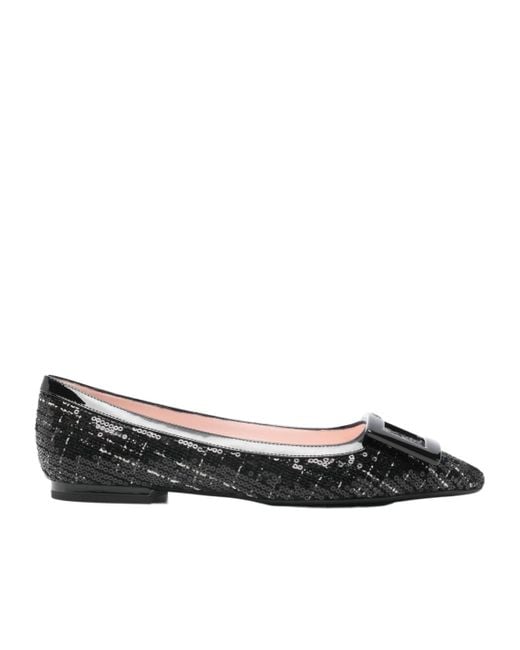 Roger Vivier Black Gommettine Ballerinas Shoes