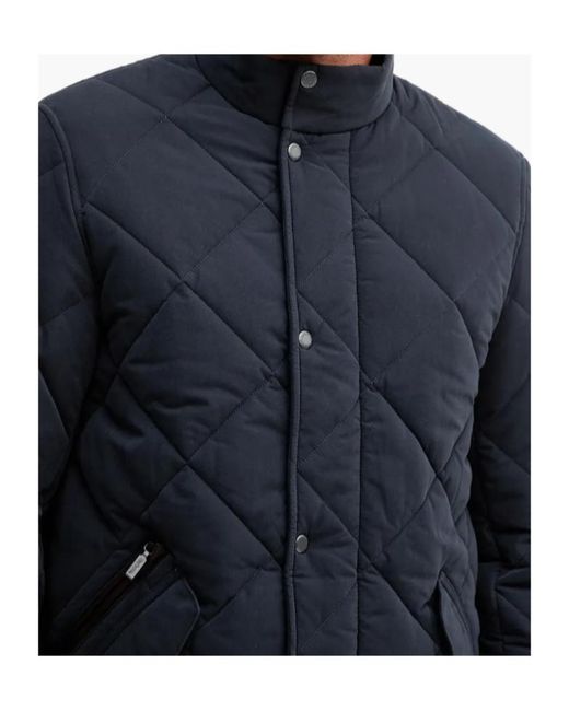 Barbour Blue Quilted Zip Jacket for men