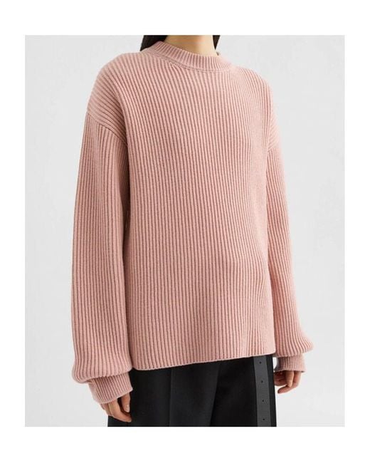 Jil Sander Pink Midweight Crew-Neck Jumper