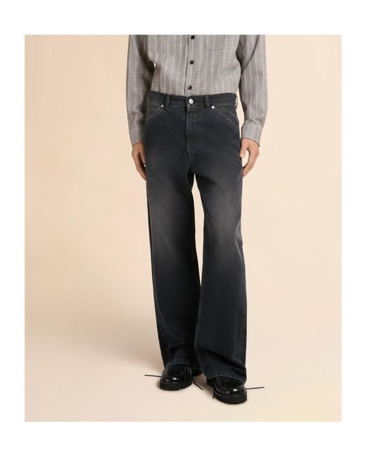 Marni Gray Flag Patch Trousers for men