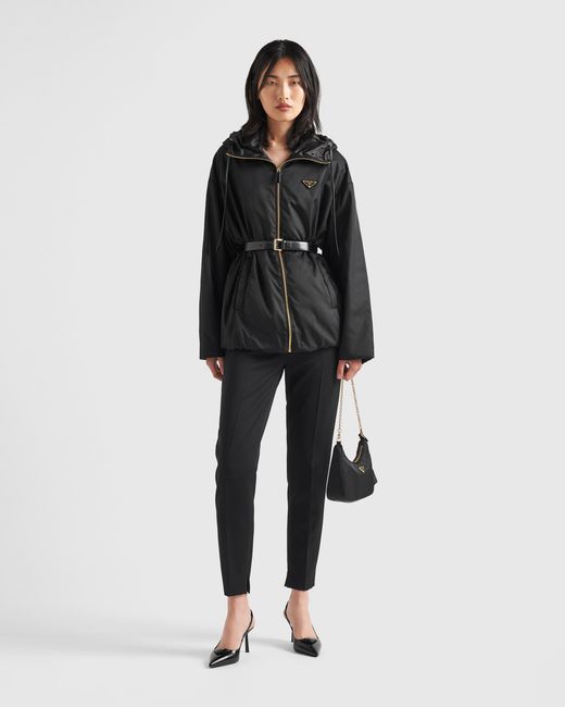 Prada Black Re-Nylon Hooded Jacket