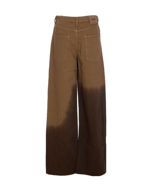 Uma Wang Brown Wide-Leg Casual Pants