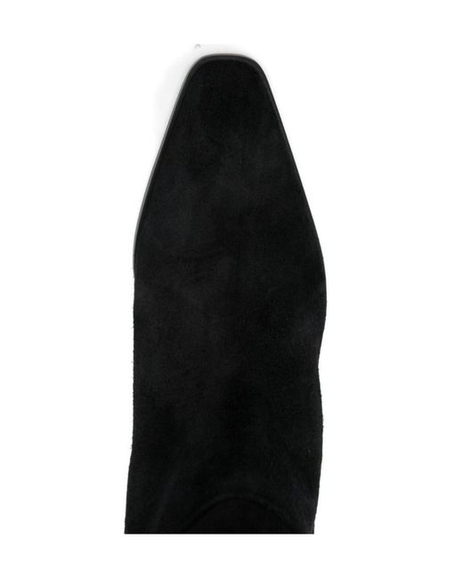Aeyde Black Knee-High Block-Heeled Boots