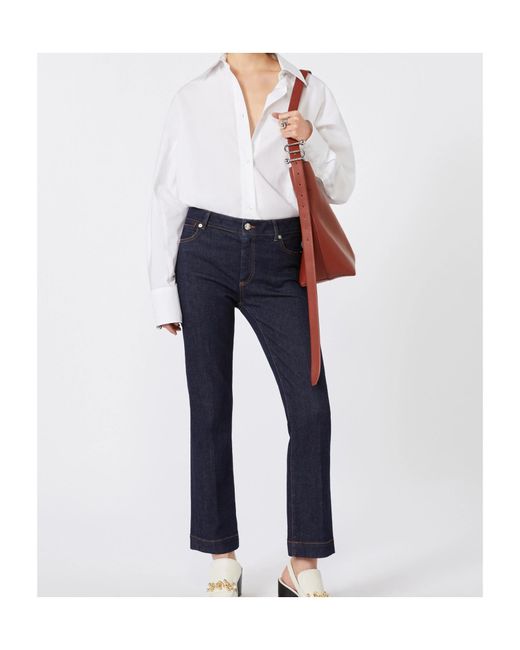 Sportmax Red Leather Shoulder Bag