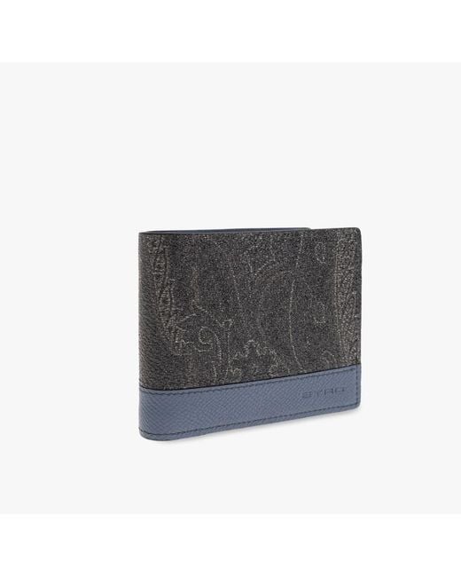 Etro Gray Pattern Wallet for men