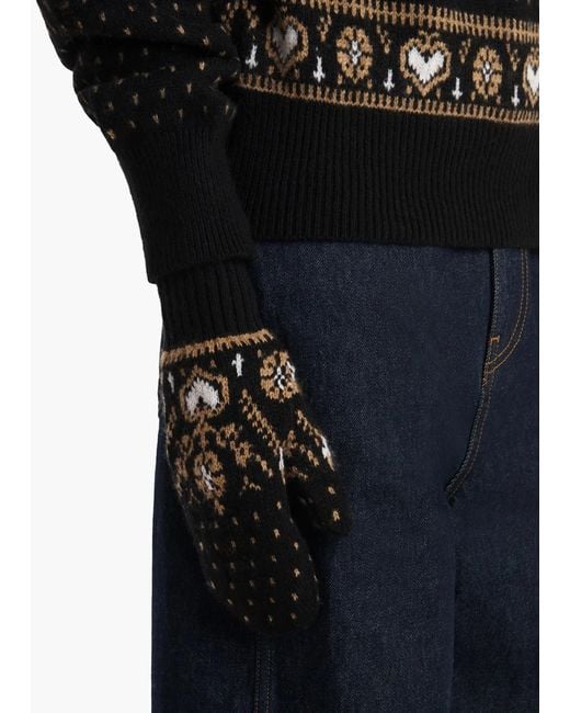 Khaite Black Domini Gloves