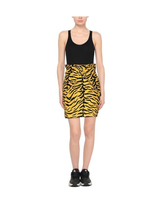 Saint Laurent Yellow Mini Skirts