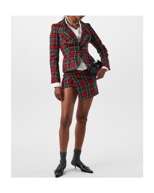 Vivienne Westwood Red Viv Tartan Skirt Ld53