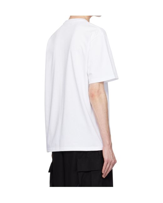 J.W. Anderson White Jw Anderson Anchor Embroidered T-Shirt for men