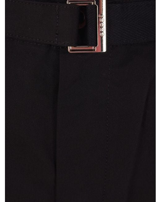 Sacai Blue Belted Cargo Trousers for men