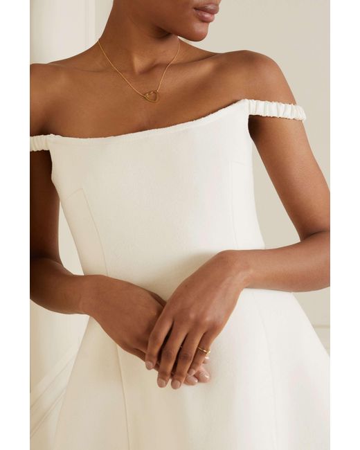 Khaite White Uma Strapless Dress