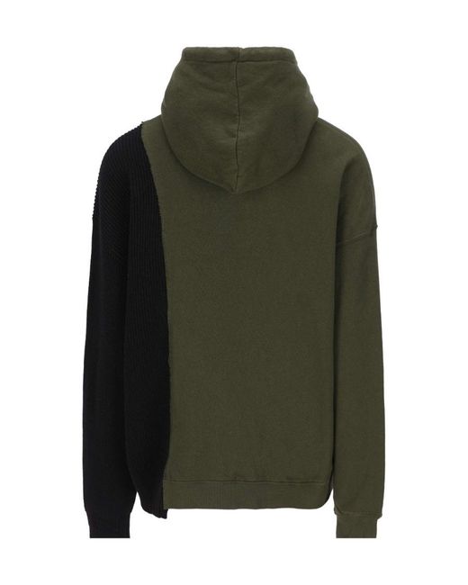 DSquared² Green Panelled Drawstring Hoodie for men