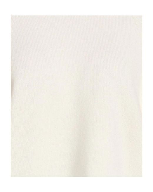 Max Mara White Lightweight Long Sleeve Knit Top