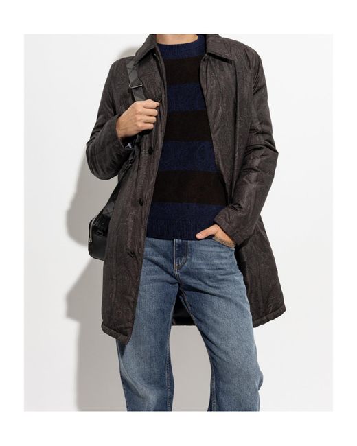 Etro Blue Crew Neck Long-Sleeved Knitwear for men