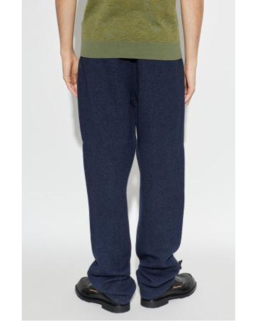 Etro Blue Arnica Motif Jacquard Jogging Trousers for men