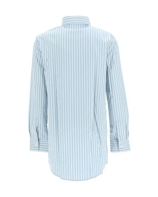 Etro Blue Buttoned Long-Sleeved Shirt
