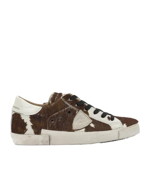 Philippe Model Brown Lace-Up Sneakers