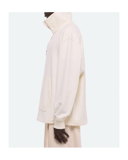 Helmut Lang Natural Quarter-Zip Sweatshirt for men