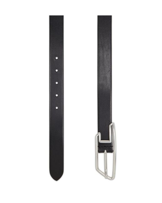 DIESEL White B-D Line Logo Buckle Belt for men