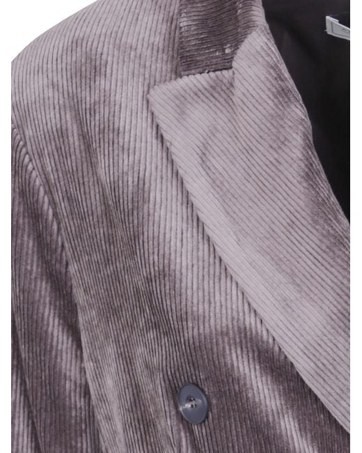 Antonelli Purple Double-Breasted Blazer