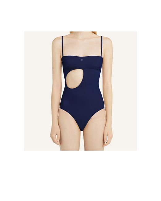 Courreges Blue Loop Swimsuit