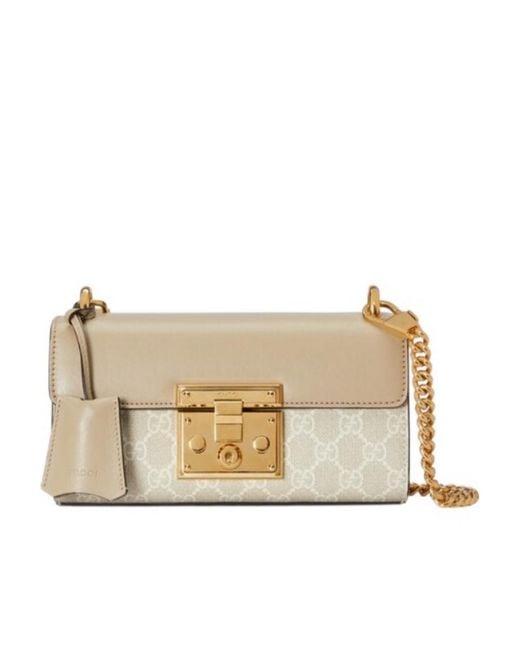 Gucci Natural Padlock Mini Shoulder Bag