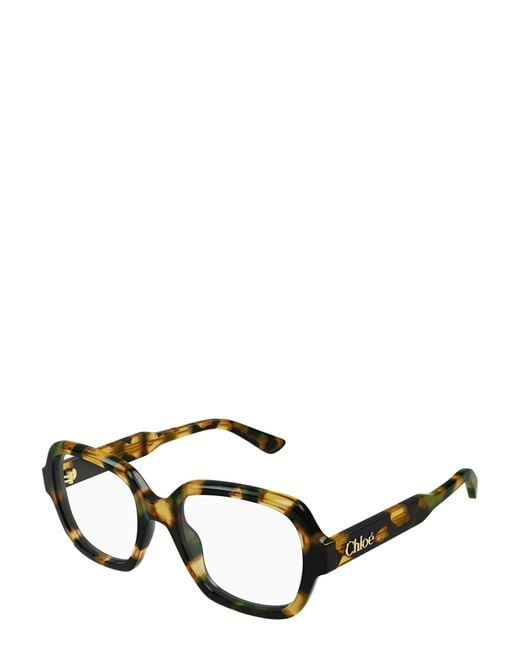 Chloé White Chloé Eyewear Rectangle Frame Glasses