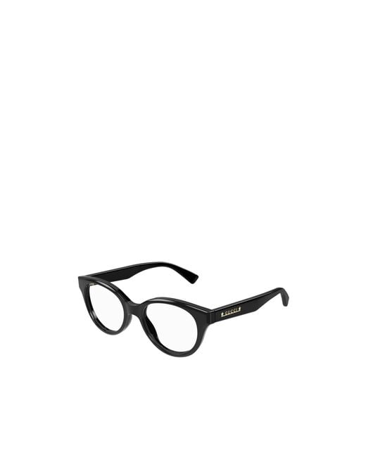 Gucci White Eyewear Panthos Frame Glasses