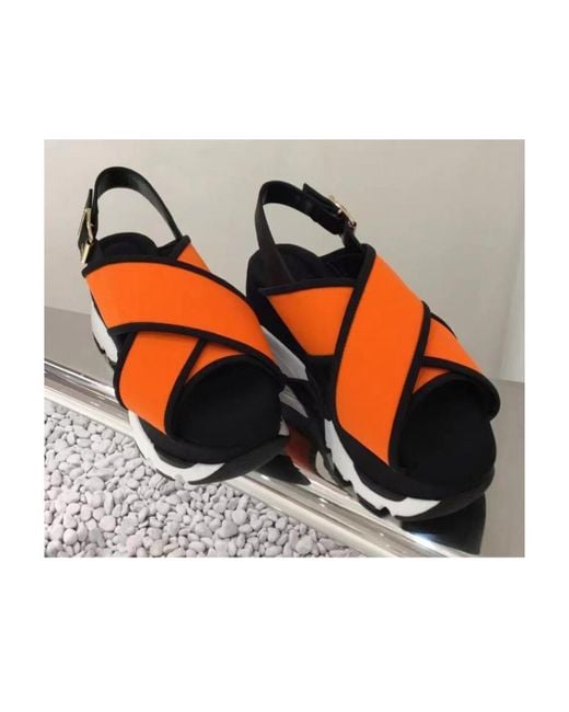 Marni Blue Sam Chunky Sandals