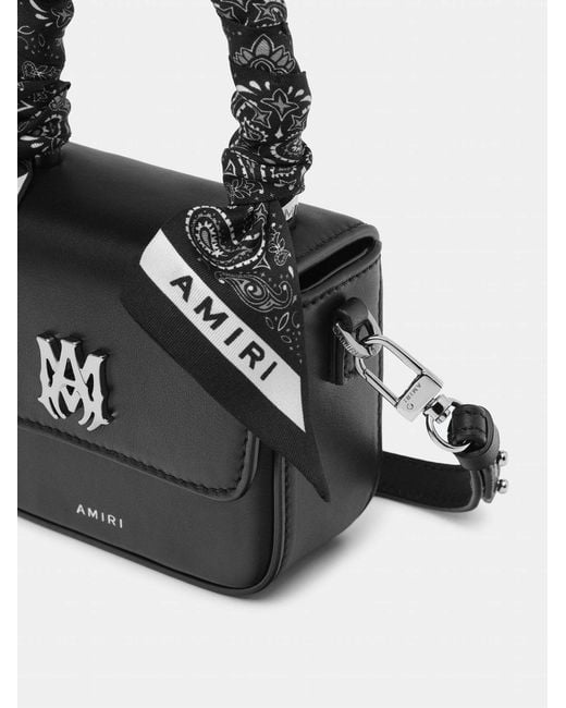 Amiri Black Logo Plaque Nano Tote Bag