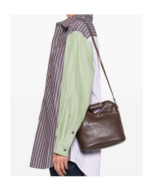 MM6 by Maison Margiela Brown Japanese Logo Detailed Crossbody Bag