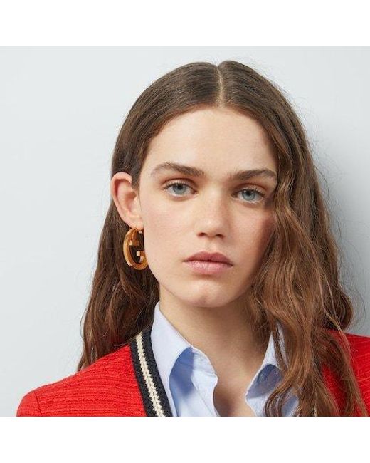 Gucci Metallic Blondie Hoop Earrings