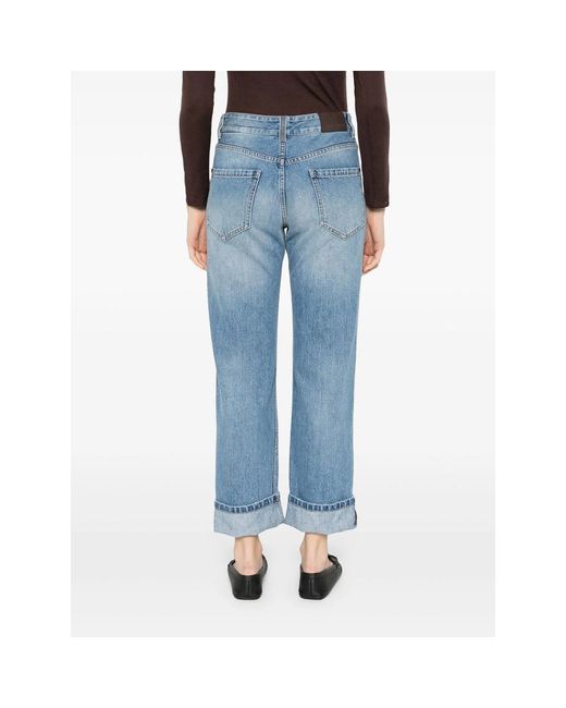 Brunello Cucinelli Blue Turn-Up Hem Jeans