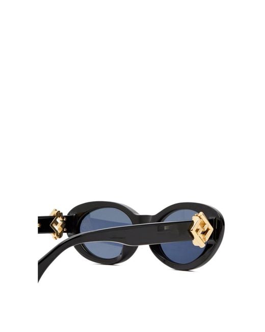 Fendi White Oval Frame Sunglasses