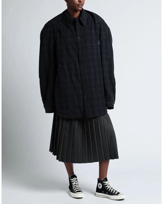 Balenciaga Black Simple Checkered Coat